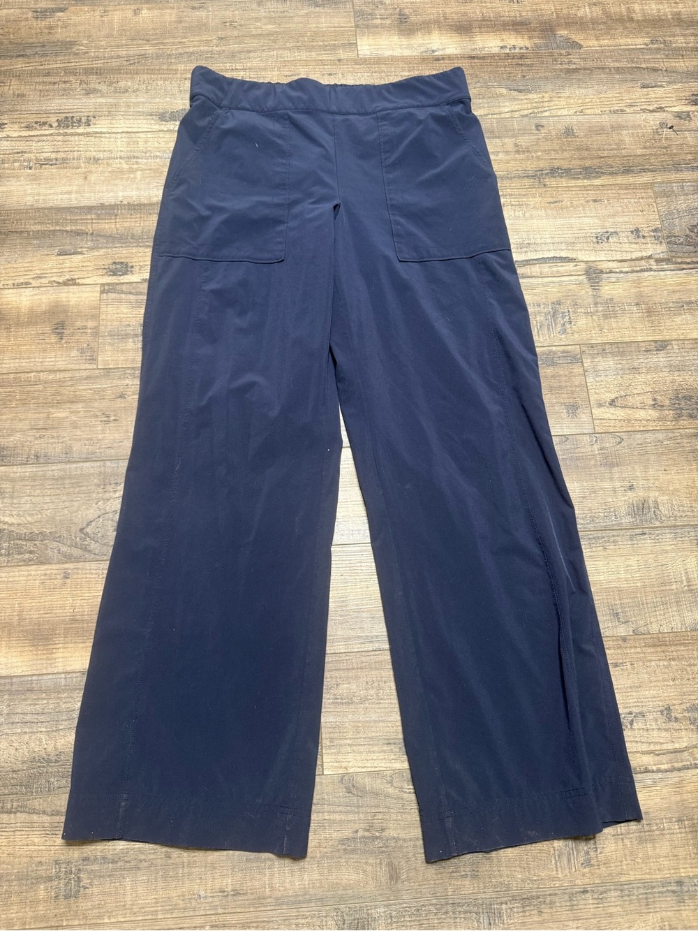 Athleta Chelsea Wide Leg Pant Navy Blue Women's Size 12